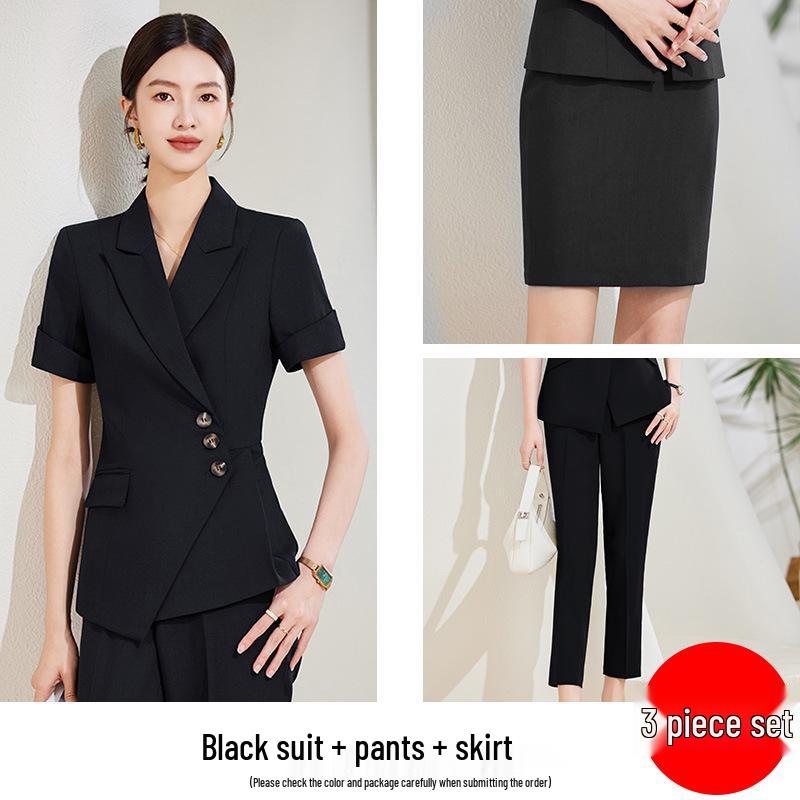 Goddess Style Professional Women's High-End Suit Skirt Set - Elegant Workwear for Mature Women