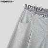 INCERUN Two Pieces Men Lapel Neck Short Sleeve Plaid T-Shirt Long Straight Pants Sets Outfits