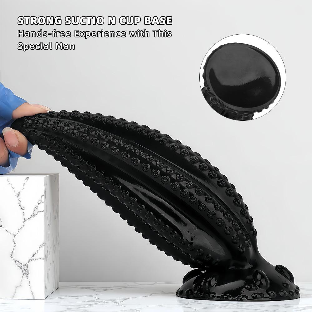 Black Octopus Pulling Bead Extra Large Anal Stopper Used for Aftercourt Sexual Products Dilator False Dildo Ash Grade Masturbation Anal