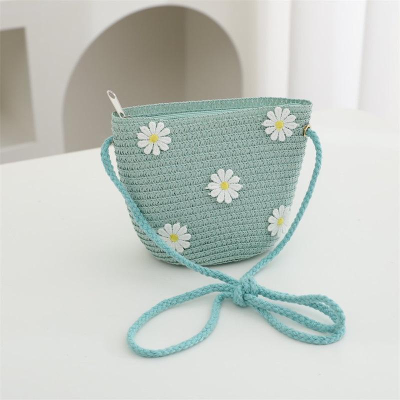 Summer children's bag women's pastoral straw bag woven bag new cute fashion girl crossbody straw bag