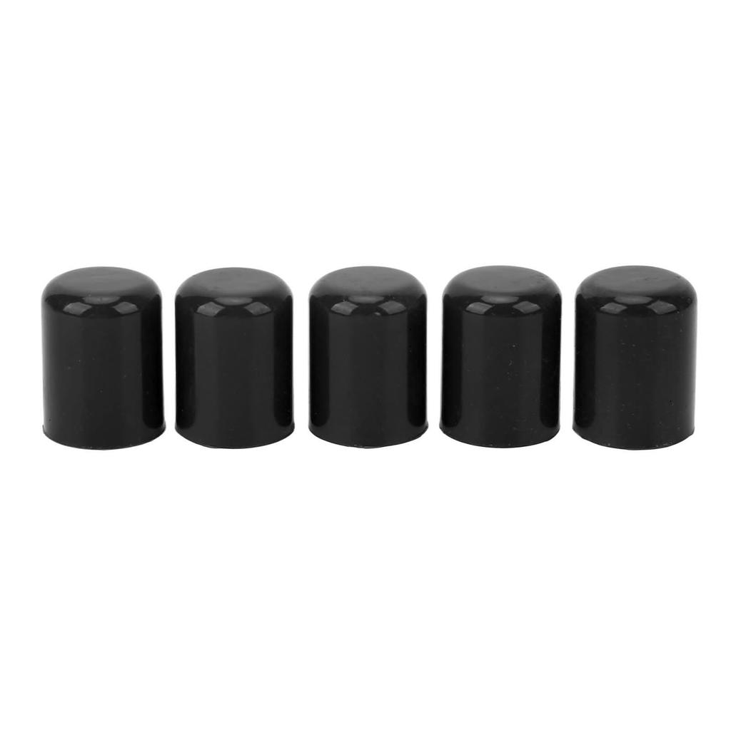 5Pcs Automotive Intake Vacuum Hose Cap Silicone Weather Resistant Vacuum Hose End for 19mm Tube Black