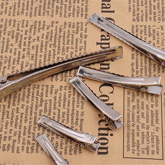 50Pcs Mini Metal Prong Alligator Clips Hair Bows Hair Accessories Beauty Tool