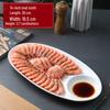 Plat Oval Fait Main en Céramique pour Raviolis et Sushis