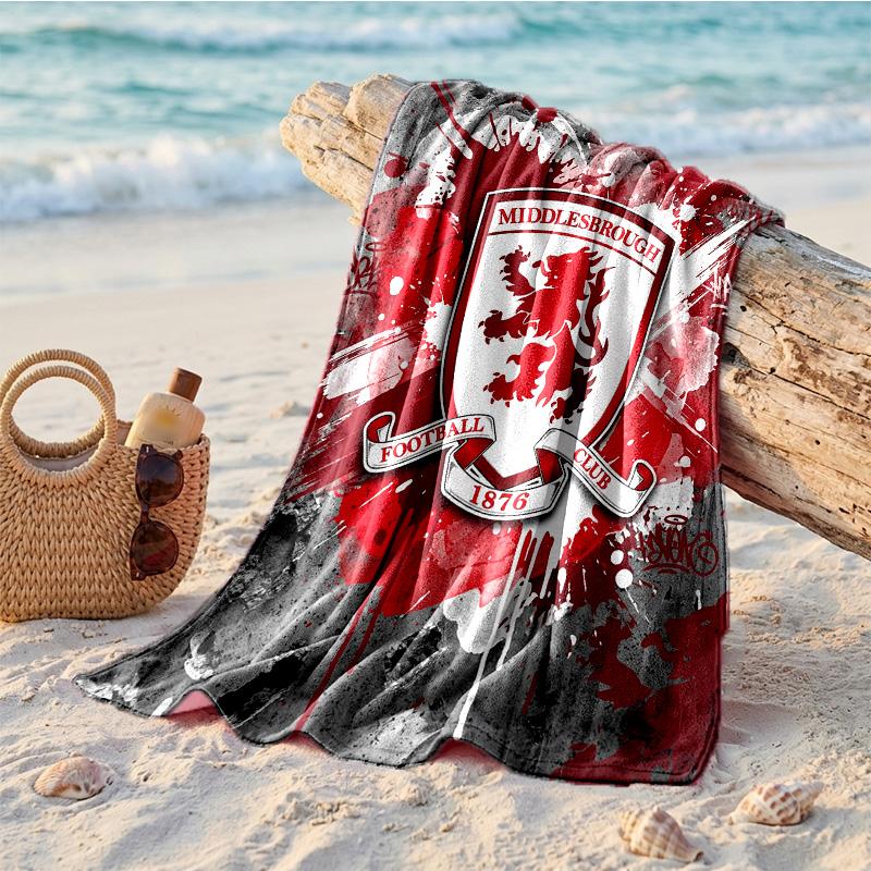 Asciugamano da Spiaggia in Microfibra Middlesbrough FC Asciugatura Rapida Assorbente Grande per Spiaggia Nuoto Viaggio