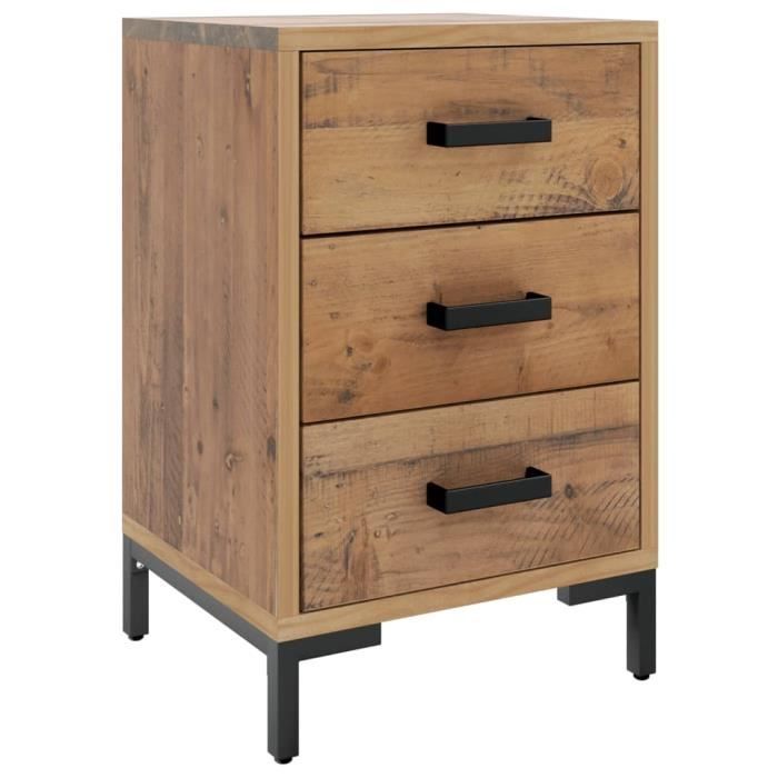 VidaXL Tables de chevet 2 pcs 36x30x54 cm Bois de pin massif 3120340