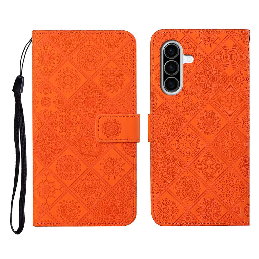 For Samsung Galaxy A36 5G Case Leather Case Ethnic Style Wallet Phone Cover with Strap
