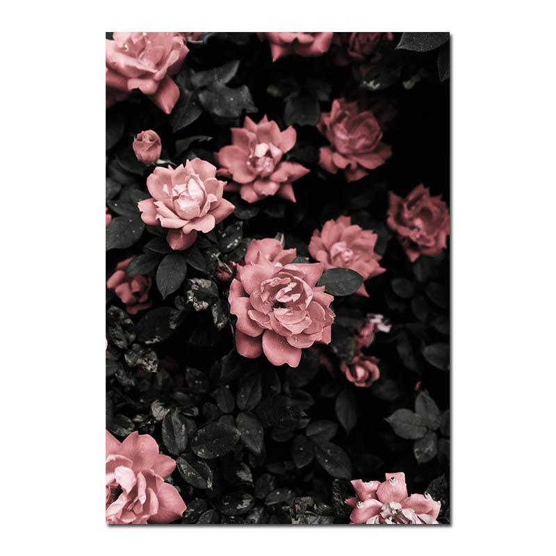 Peony Rose Flower Canvas Nordic Poster Botanical Scandinavian Style Wall Art Print Picture Painting for Living Room Decoration