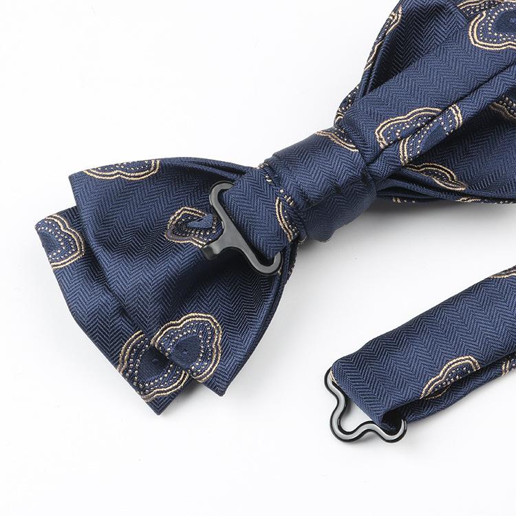 Business Bow Tie Men'S Shirt Suit Gentleman Pattern High-End Wedding Hosting Banquet Bow