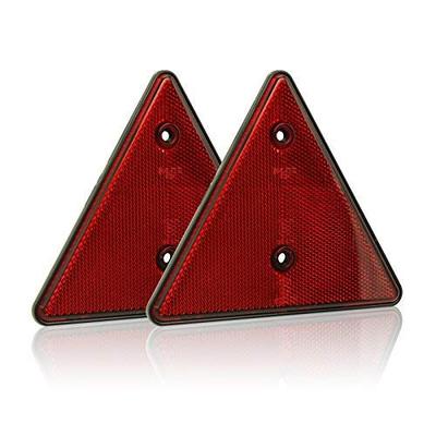 MFC PRO Red Universal Genuine Triangle Reflector 2 Piece Truck Card Trailer Jet Trailer Reflector