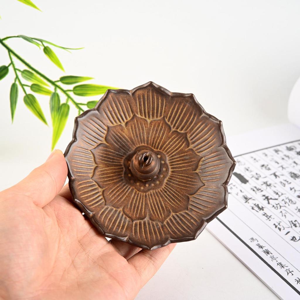 Lotus Leaf Incense Holder: Ash-Free Base for Sandalwood and Agarwood Incense