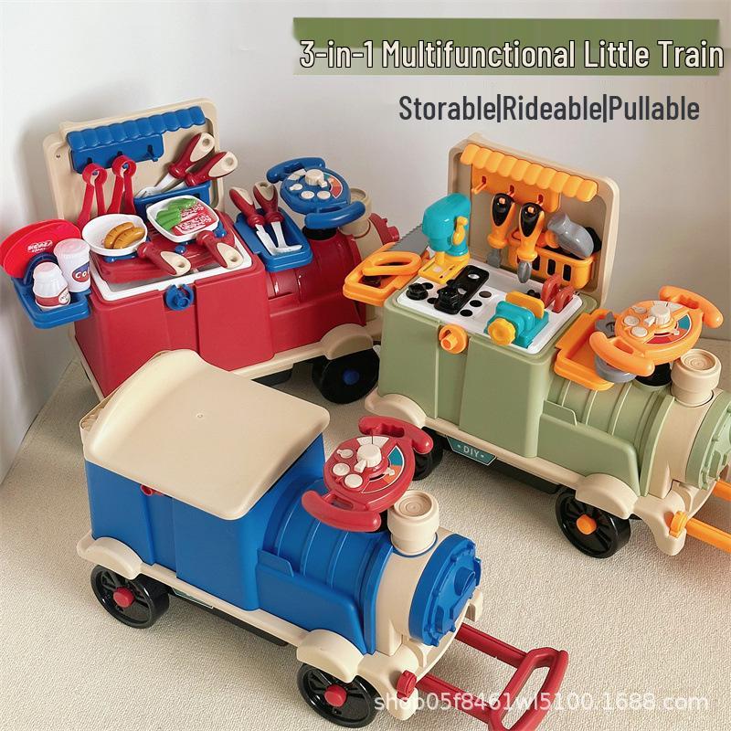 

Multifunctional Musical Train & Kitchen Pretend Play Set for Kids Aged 3-6