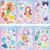 8 Cartoon Mermaid Face Swap Collage Hands-on DIY Handbook Mobile Phone Case Decoration