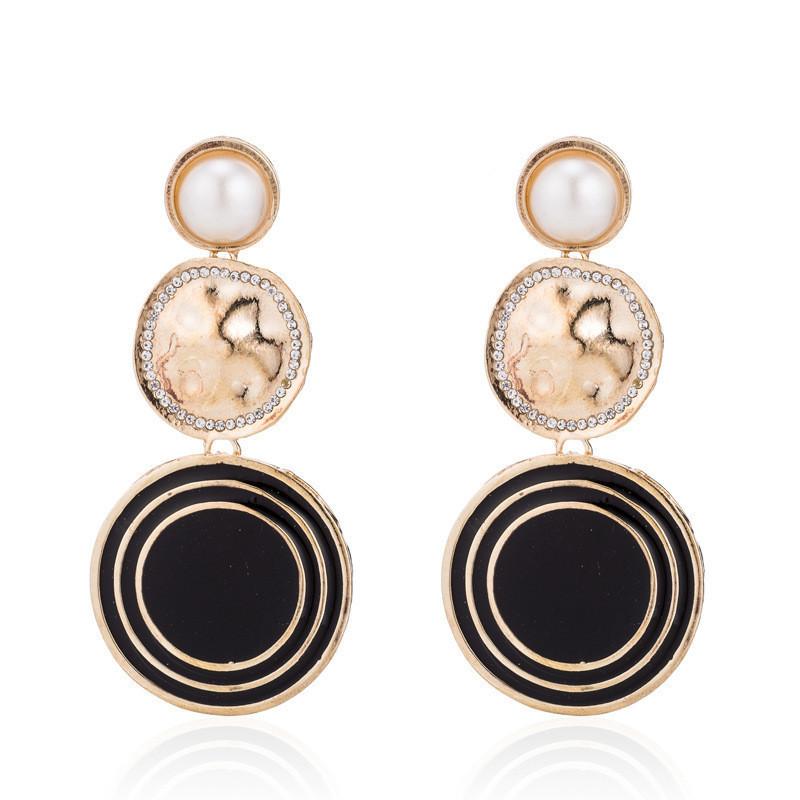 Stylish Geometric Alloy Pearl Earrings Chic And Trendy Jewelry For Women 2021 Fall