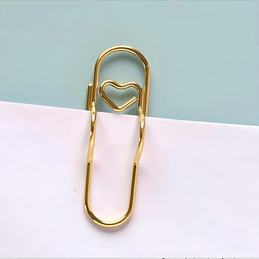 Multifunctional Metal Heart Shaped Clip Bookmark Pen Holder Stationery Notebook Accessory Fixing Base Clip Bookmark Hanger
