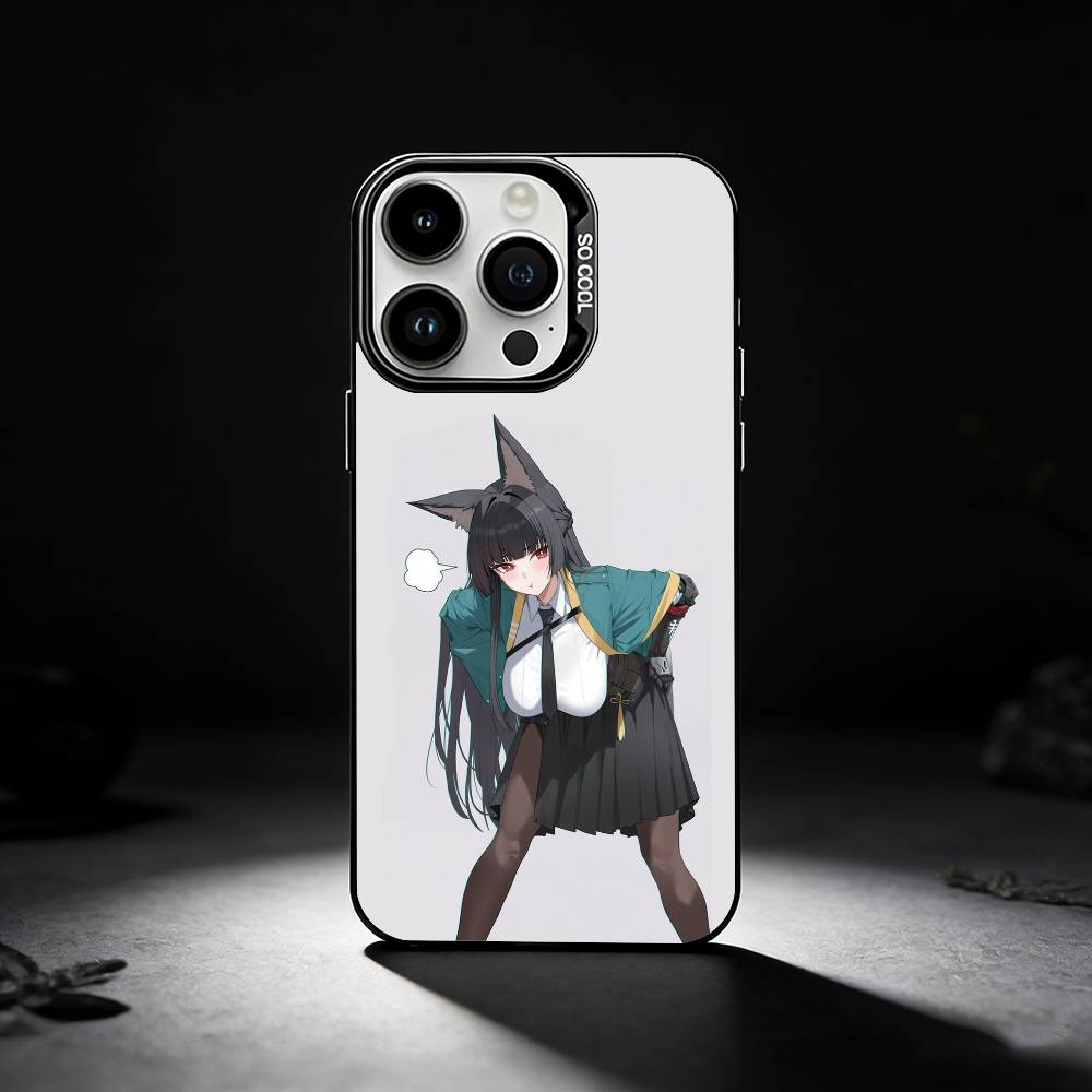 Zenless Zone Zero Miyabi Hoshimi Phone Case For iPhone 17,16,15,14,13,12,11 Plus,Pro Max,XS,Colored Silver Phone Case