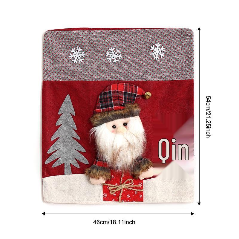 High-Grade Christmas Ornament Hat Chair & Doll Stool Covers for Home Party Decoration