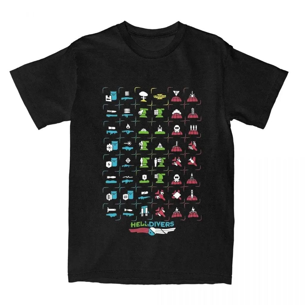 Helldivers 2 Malevelon Creek Veteran T-Shirts Men Vintage Pure Cotton Tee Shirt Round Collar Short Sleeve T Shirt Party Clothing