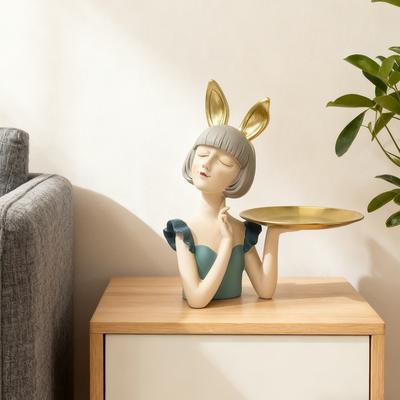 Simple Girl Tray Decorative Item Luxury Home Decoration Craft Table Entrance Hall Key Storage