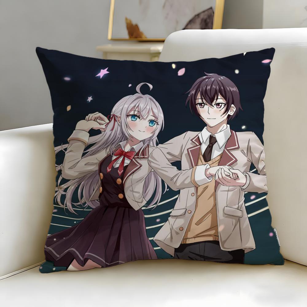 classic anime Alya Hides Feelings Cushion Cover Soft EasyWash Pillow Case Versatile for Couch Bed Travel and Office