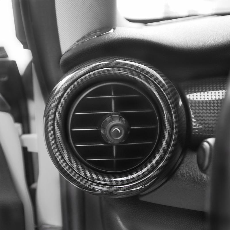 Kryt kroužku výdechu vzduchu do auta Pouzdro pro Mini Cooper One S JCW F55 F56 F57 Karbonové vlákno Kryt Pouzdro Dekorace Nálepka Příslušenství