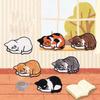 6Pcs/Lot Mix Color Cartoon Cute Cat Embroidery Patch Clothing Decoration Applique Patches Fabric