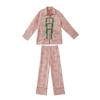 Women's Silk Satin Pajamas Set Chinese Jacquard Tassel Buckle Sleepwear for Women Loungewear 2 Pcs Long Sleeve Pants Home Suit
