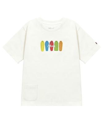 NANGA Short Sleeve for Boys Eco H SB PT Short Sleeve T WHT 120 T-Shirt N2504-6M529A