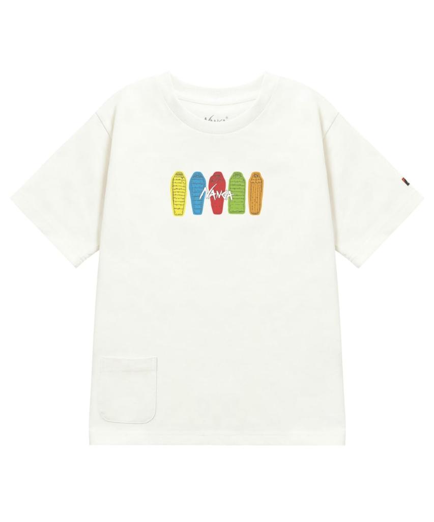 NANGA Boys' Eco-Friendly Short Sleeve T-Shirt, Size 120, White, Size H (N2504-6M529A)