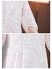 Summer Plus-Size Chiffon Puff Sleeve Lace Dress - High-End 2025 Collection
