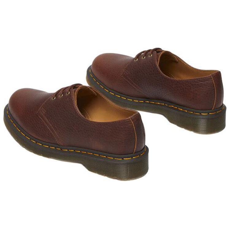 Dr. Martens Leather Simple Soft Comfortable Low-Top Casual Shoes Unisex Casual Shoes Red-Brown 31992253