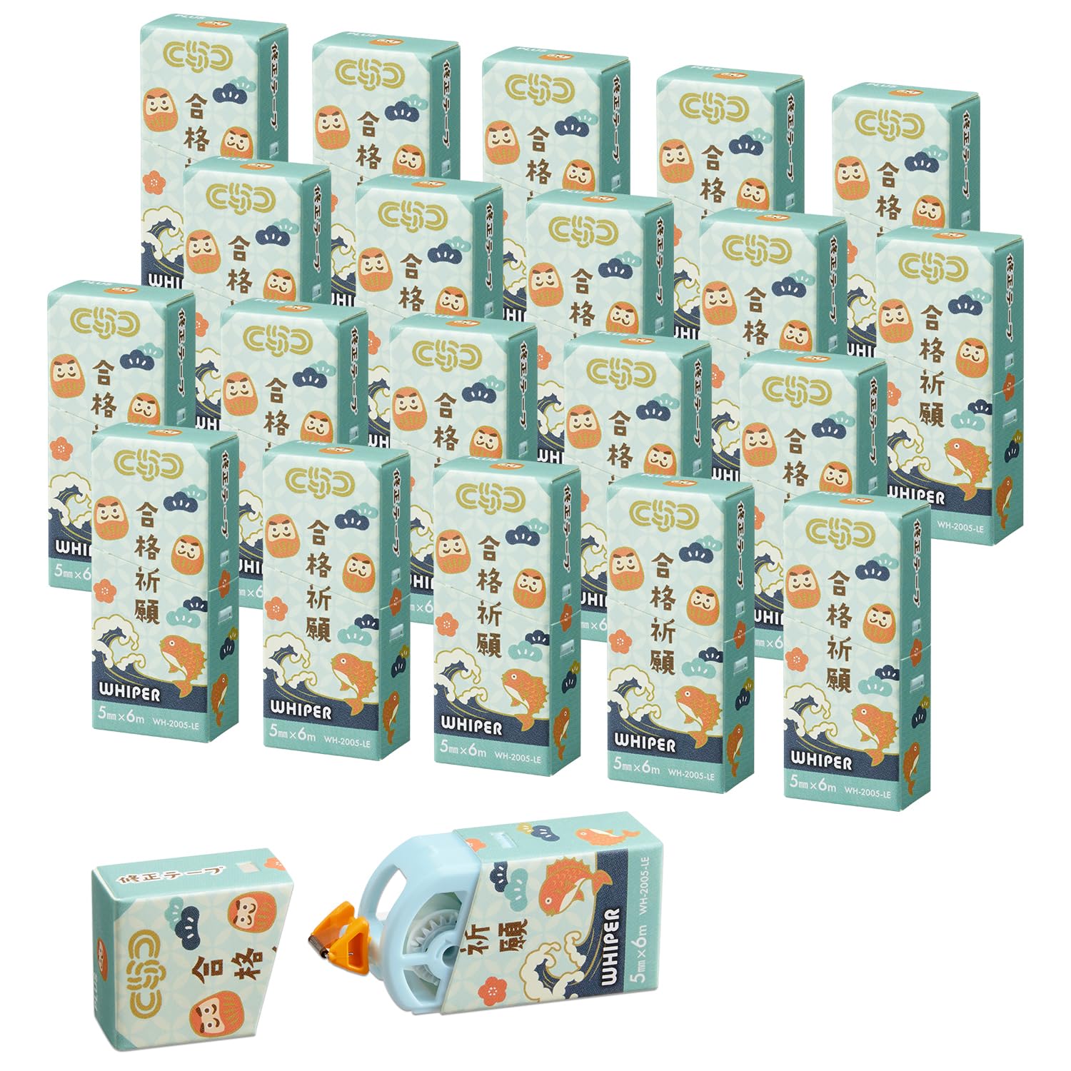 

Plus Whiper Correction Paper Support for Exam Students 20 x 20 Tape, Case, 25, Pieces, Blue, WH-2005-LE, 52-775 синий