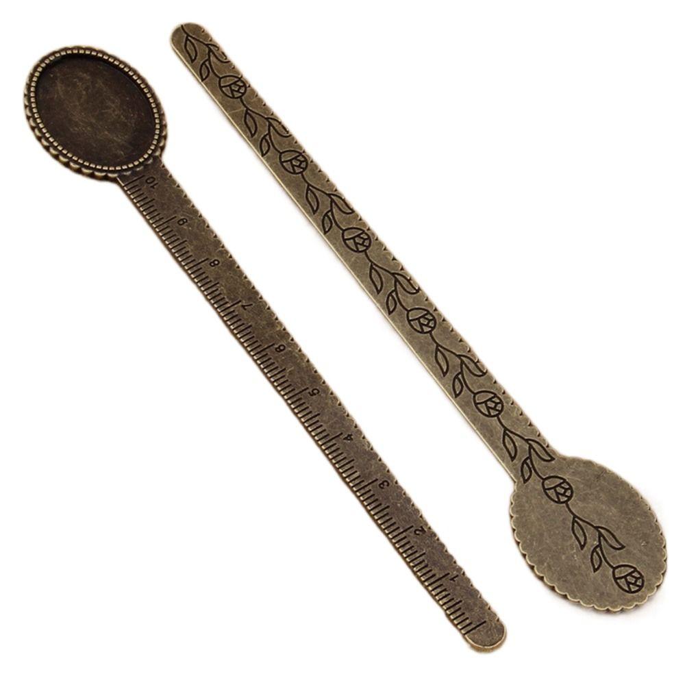 

Основа для кабошона Антикварная закладка-линейка Бронзовая закладка Изысканная линейка Зажим для книги Школьные принадлежности H