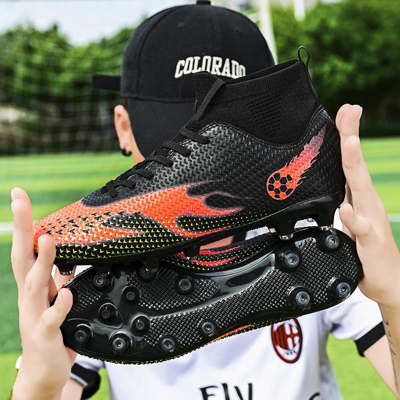 New Falcon High-top Football Shoes Long Nails Football Shoes TF Broken Nails Special Training Shoes Football Men's Models
