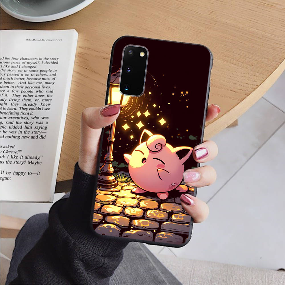 

AP1 Jigglypuff Togepi Pokemon черный чехол для iPhone 16 15 Plus 14 13 12 11 Pro 8 7 6S SE 5S X XR XS Max Realme C30 C33 C31 9I Huawei Y8P Y9 Sofe Cover Samsung S7 капри