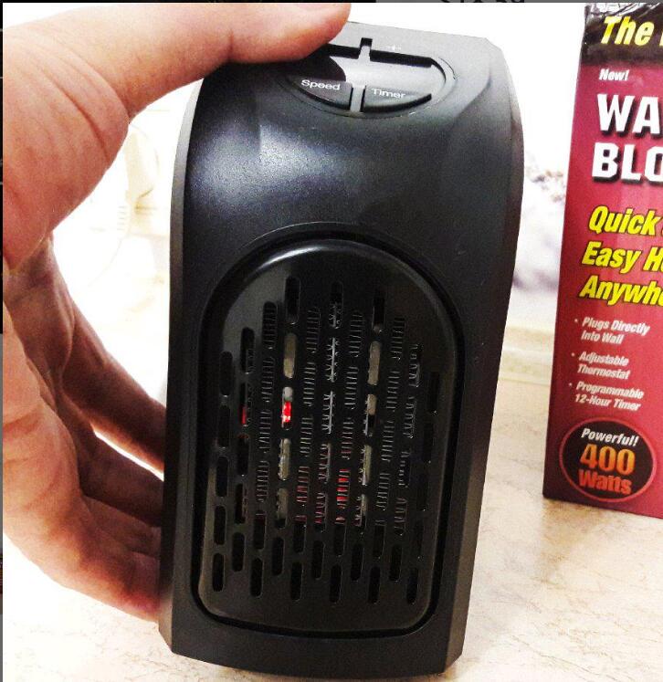 Electric Wall Heater Mini Portable Plug-in Personal Space Warmer Adjustable Thermostat Heating