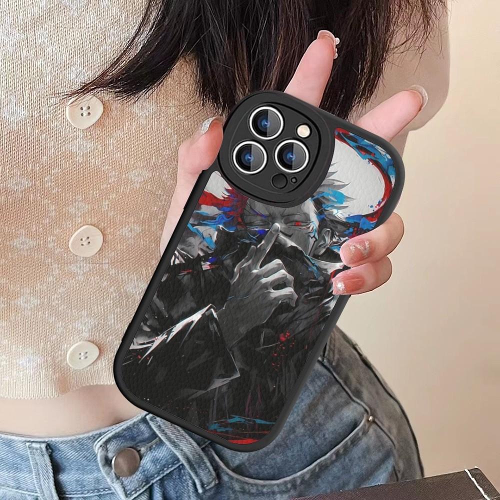 Jujutsu Kaisen Ryomen Sukuna Phone Case Hard Leather For IPhone 16 15 14 13 12 Mini 11 14 Pro Max Xs X Xr 7 8 Plus Fundas