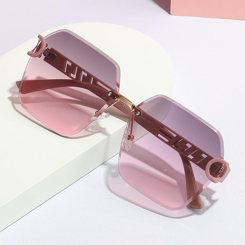 Bezrámové Orezané Nepravidelné Dámske Slnečné Okuliare Uv Ochrana Okuliare Trendy Retro Slnečné Okuliare Pánske