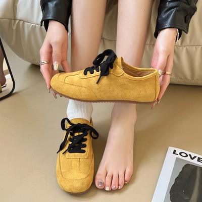 Scarpe da ginnastica tedesche retrò stringate con fondo piatto per donna 2025 nuove versatili leggere per urinazione del piede scarpe sportive casual Forrest Gump