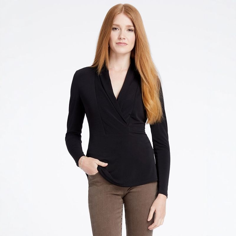 

American Black Pullover Shirt European and American plus Size Women s Clothes Wrap Tops Fat Mm25 Autumn New All-Matching Slimming 852 Black 2XL(Weight 105.00 kg-114.50 kg wear)