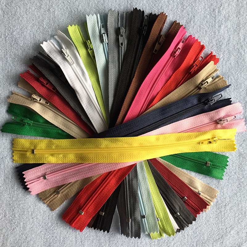 10 Pieces Nylon Zipper Zip 3# 20/30cm Zippers Sewing Accessories