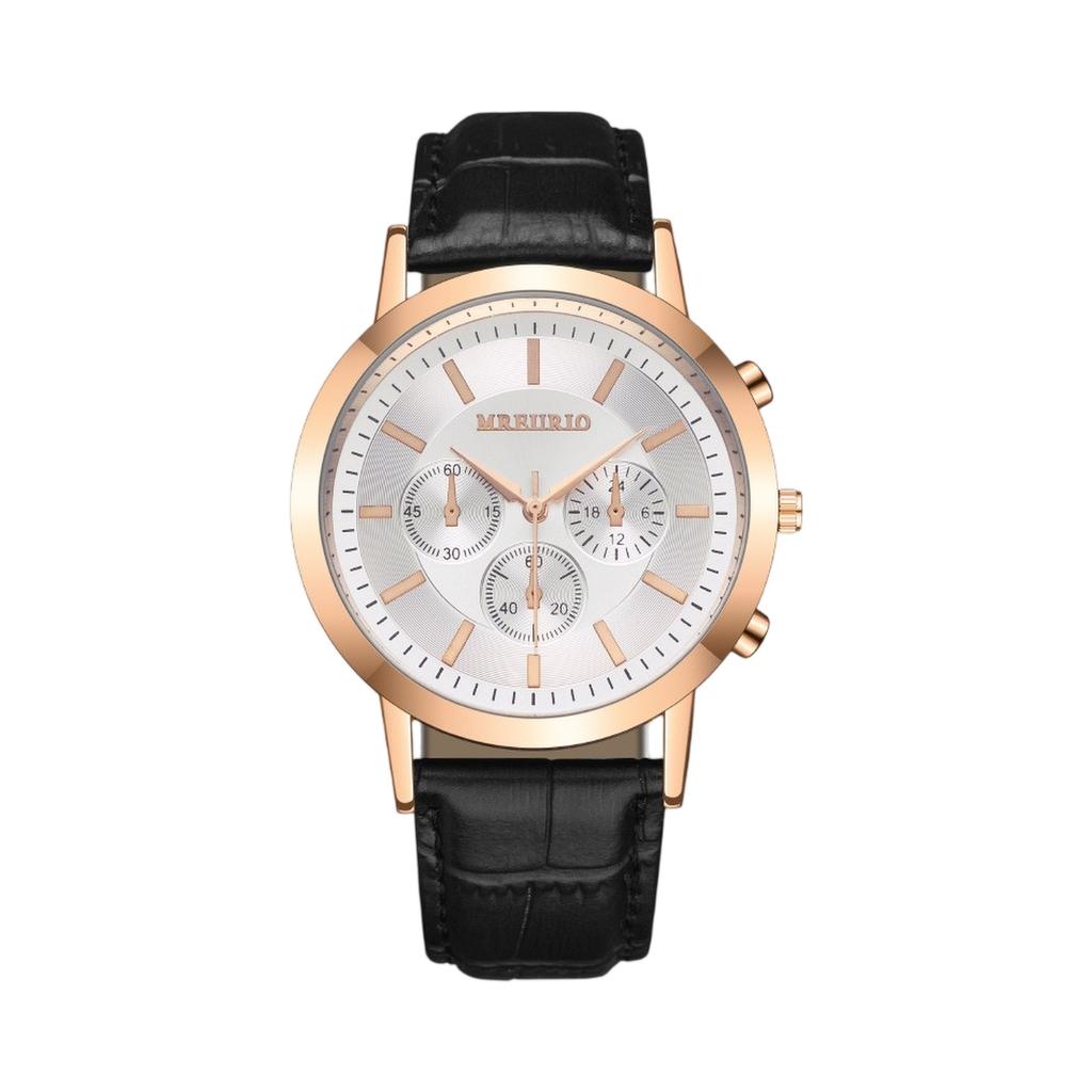 Mens Leather Business Fashion Watch Strap Watch For Gift Giving