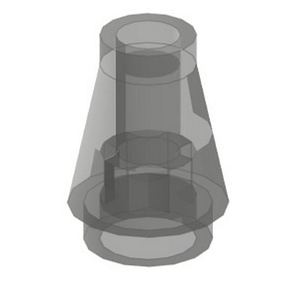 50g MOC Technic 1x1 Cone Brick (Part 4589) - Compatible with Small Particle Building Blocks