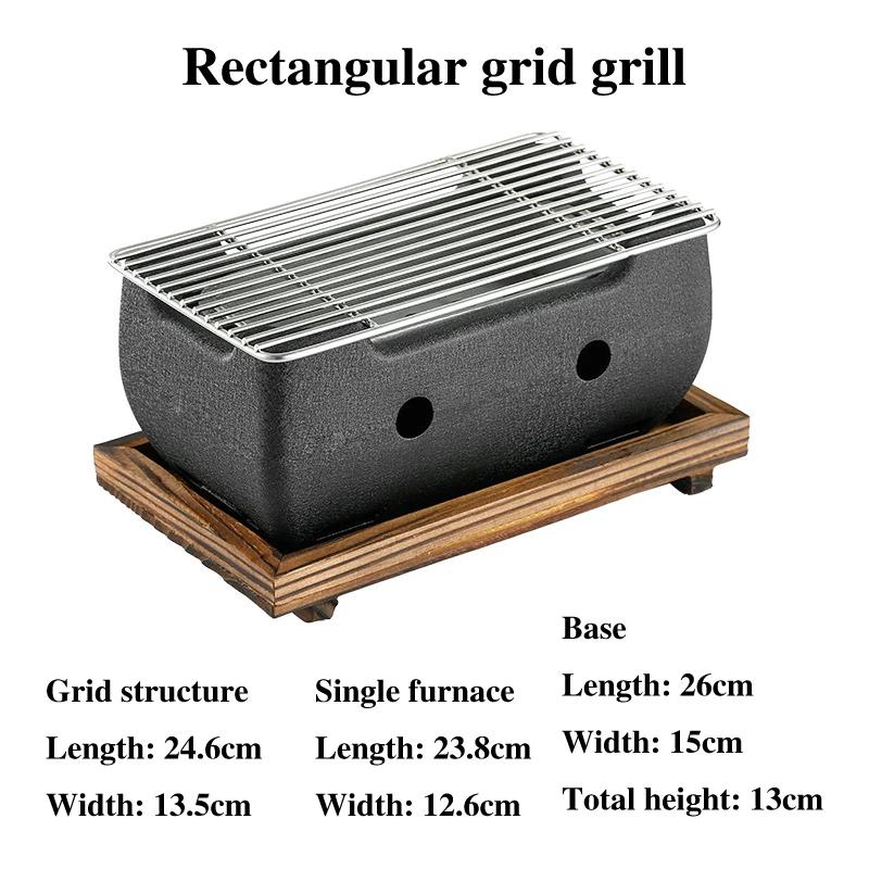 Japanese charcoal grill Aluminum alloy tea cooker Small oven Korean style cast iron barbecue dish portable grill korean bbq