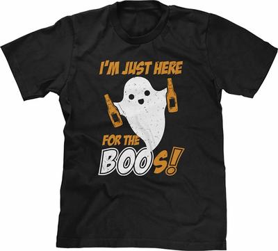 Im Just Here for The Boos Funny Ghost Beer Halloween TShirt Summer Cotton ONeck Short Sleeve Unisexs T Shirt New S3XL