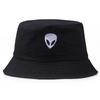 Unisex Embroidered Alien Bucket Hat Foldable Panama Cap Beach Sun Protection Hats Hip Hop Gorros Men Women Outdoor Caps