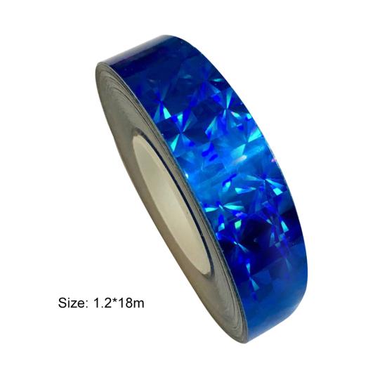 1,2 cm x 18 m glitzerndes, holografisches, quadratisches Glitzerköder-Prismenband für Geschenkverpackungen