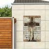 Metall Wandkunst Religiöses Kreuz Dekor für Wohnzimmer Bauernhaus