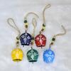 Handmade Boho Wind Chimes with Bells, Set of 5 Vintage Cowbells for Garden, Porch, and Wall Decor, Eco-Friendly Gift