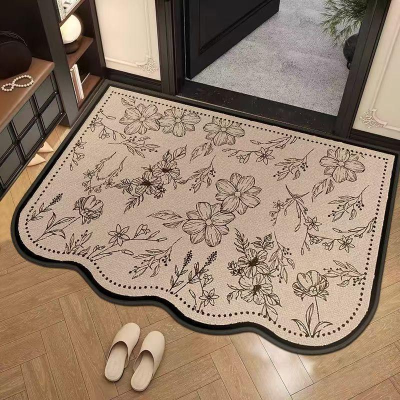 Entrance Door Mat Shaped Foyer Entrance Mat Earth Foot Mat Dirt Resistant and Wear-resistant Door Mat