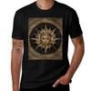Golden Apollo Sun God On Greek Key Ornaunisext Tshirt Trendy Print Short Sleeve Tshirt